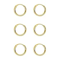 Comprar Aretes De Aro De Plata  Para Mujeres 3 Pares De Aretes