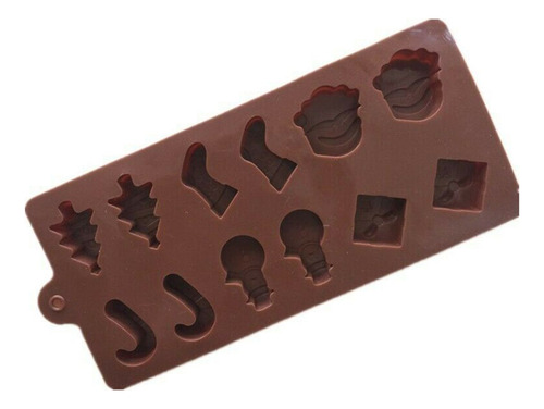 Molde De Chocolate Navideño, Moldes Para Hornear, Silicona N