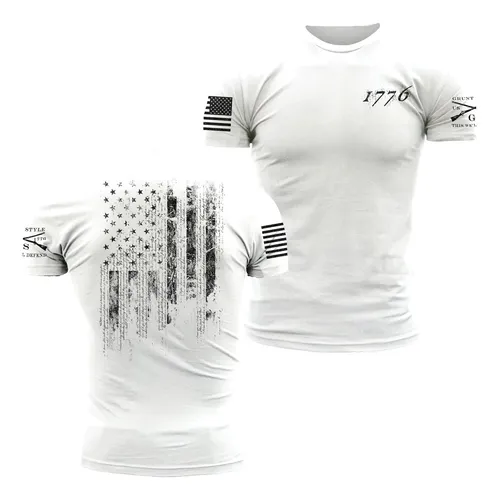 Grunt style american flag shirt deals