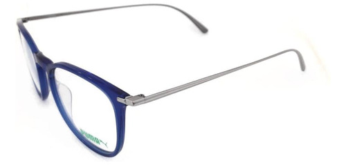 Óculos Armação Puma Pu01390 003 Azul Translucido Acetato