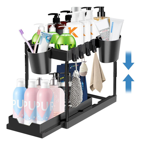 2 Pzs 2 Niveles Organizador Multifuncional Baño Cocina