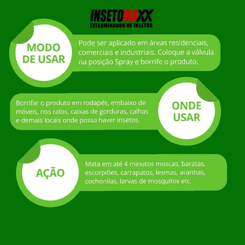 Inseticida Mata Barata Formiga Cupim 100% Natural Insetomax