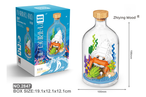 Zhiying 2847 Cangrejo Ermitaño Micro Bloques De Construcción