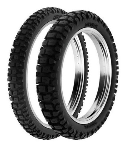 Par Xr200 Pneu 110/80-18 Rt36  + 80/90-21 Rt36 Rinaldi