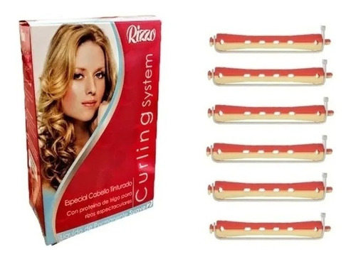 Kit: Base Líquido Permanente Ondular Cabello + 12  Bigudies