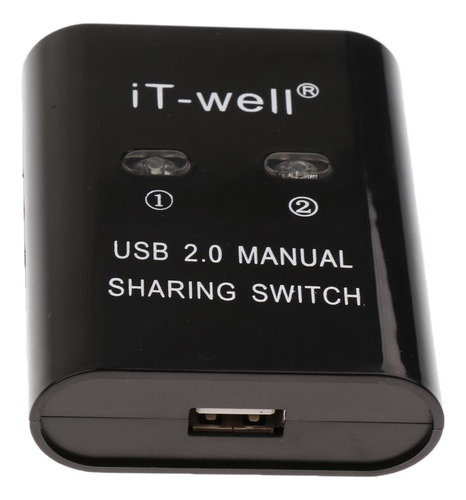 Usb 2.0 Interruptor De Manual Hub Kvm 2 Puertos Negro Negro