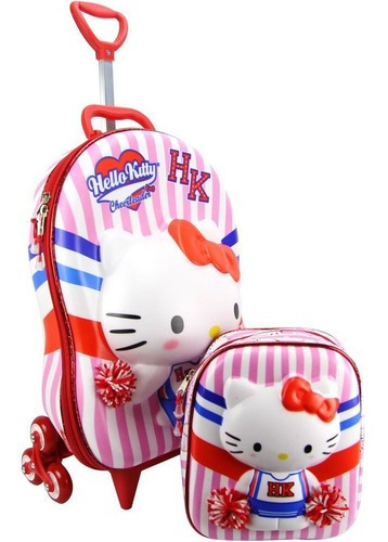 Imagem 2 de 9 de Mochilete 3d Hello Kitty + Lancheira Maxtoy 2823am20