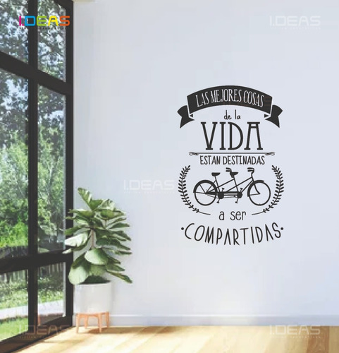 Vinilo Decorativo Frase Las Mejores Cosas De La Vida Sticker