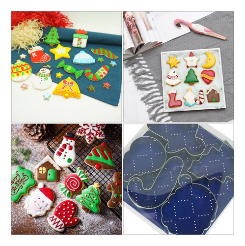 Adorable Juego De Moldes Navideños Para Galletas De Acero
