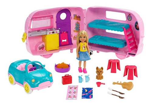 Barbie Chelsea Y Su Caravana Con Perrito Mattel Fxg90