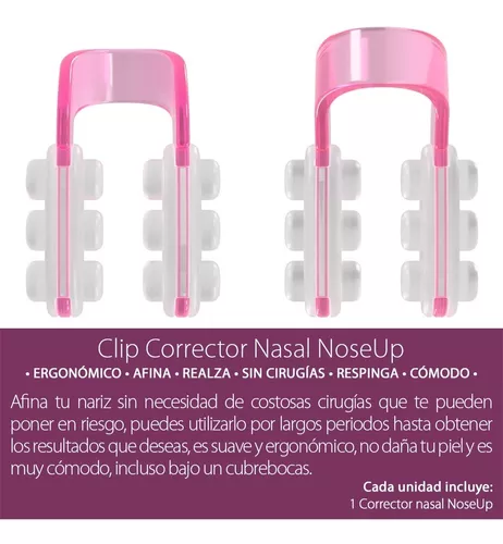 2 Correctores Nasales, Clip moldeador para levantar la nariz Inserta sin  dolor.