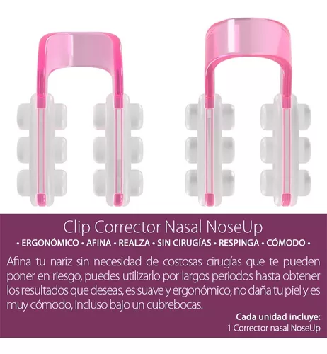 Kit 7 Piezas 6 Respingadores Nariz 1 Clip Corrector Nasal