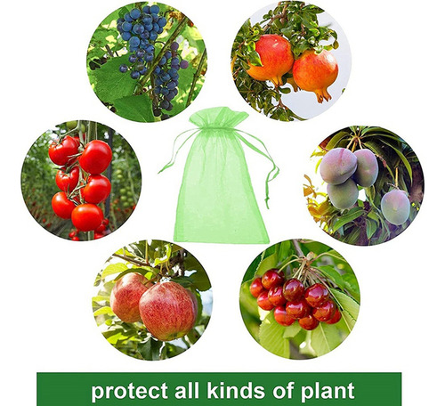 Protector De Uva Con Cordón, Bolsa De Malla Para Frutas, 100