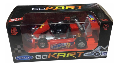 Imagen 2 de 6 de Karting Welly Go Kart Coleccionables Esc 1/16 Metal La Plata