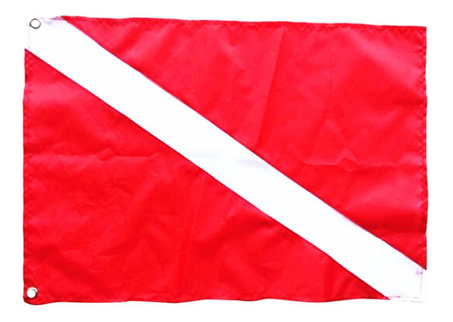 Bandera De Buceo De Poliéster Rojo Y Señal De Pesca De