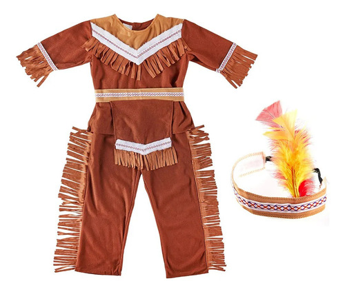 Disfraz Inflable Para Niños, Cazadores Indios, A Caballo