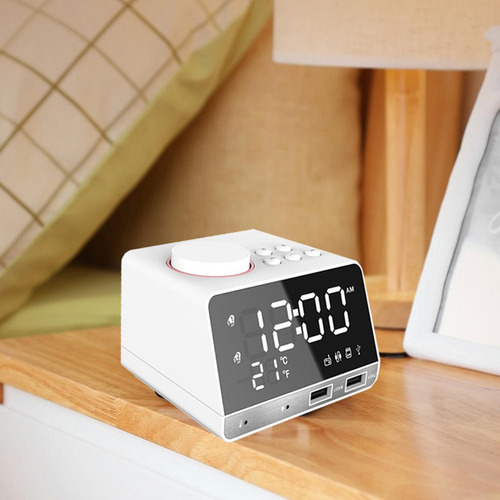 Reloj Digital Con Radio Bluetooth Snooze Según Lo Descrito