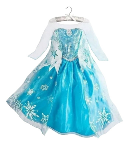 Vestido Da Elsa Fantasia Frozen Princesa Infantil M1