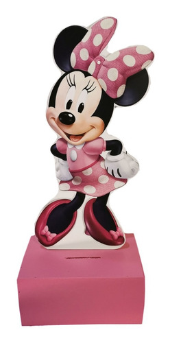 Minnie Mouse Rosa Alcancias Centro De Mesa O Recuerdo 4 Piez