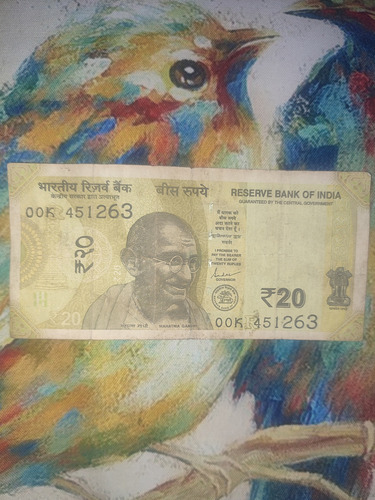 Billete India 20 Rupees