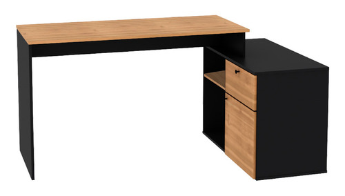 Escritorio Centro Estant Milan Negro Paraiso Ancho 168cm