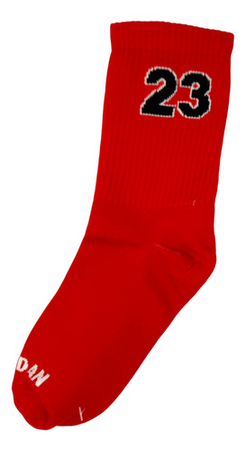 Calcetas 23 Basketball 1 / 2 Negro Blanco Rojo 3 Pack