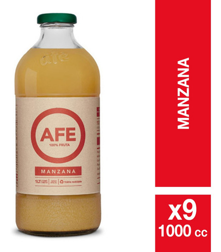 Jugo Afe Manzana 9x1000 Cc