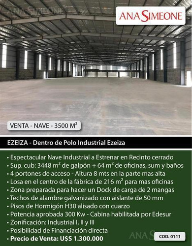 Imagen 1 de 9 de Nave Industrial - Ezeiza