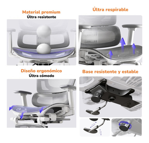 Silla De Escritorio Reclinable Reposapies Q9 By Lubabycas