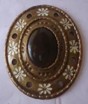 Comprar Antiguo Camafeo Ingles Del Siglo Xix En Bronce Y Piedra!!!