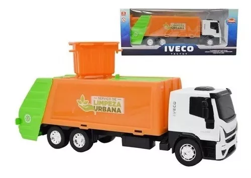 Caminhão De Brinquedo Lixo Coleta Menino Limpeza Urbana