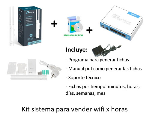 Kit Sistema Para Vender Wifi X Hora