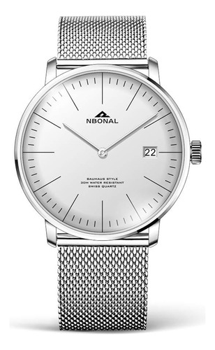 Nb-183g - Reloj De Pulsera De Piel Auténtica De 1.496pulgada