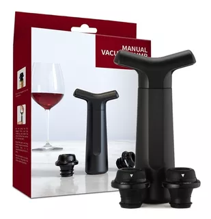 Bomba De Vacio Manual Para Botellas De Vinos Con Dos Tapones