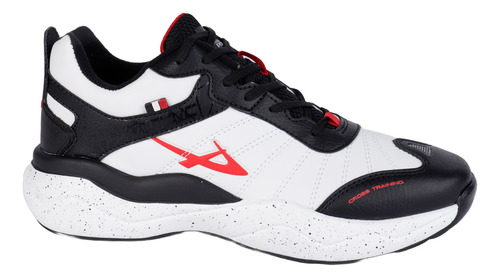 Tenis Deportivo Pontiac Color Blanco Negro Para Hombre 0451