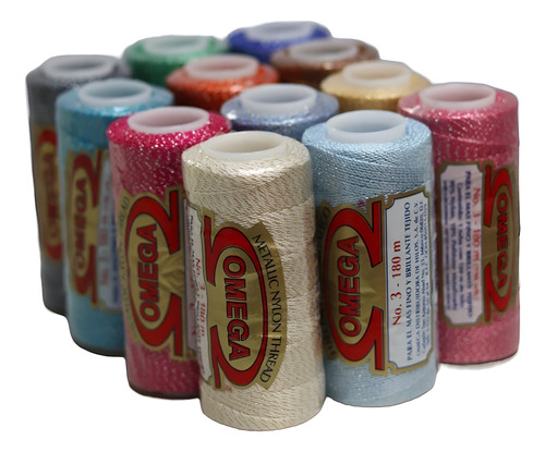 6 Hilo Nylon Omega No. 3 180 M Colores A Elegir
