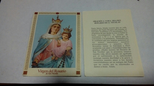 10 Estampitas Virgen Del Rosario De San Nicolas Con Oracion | MercadoLibre 10 Estampitas Virgen Del Rosario De San Nicolas Con Oracion | MercadoLibre