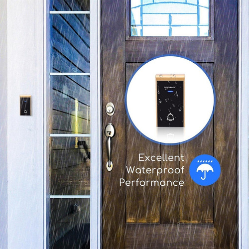Timbre Inalámbrico De Puerta Con Indicadores Led Impermeabl