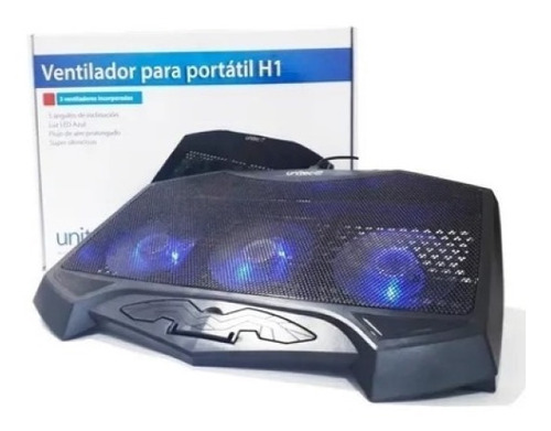 Base Refrigerante Para Portátil Unitec 3 Ventiladores 3 Ángu