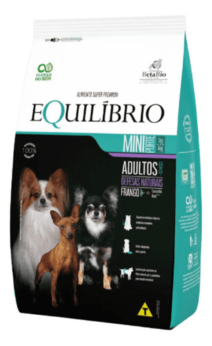 Ração Equilíbrio Cães Adultos Porte Mini Sabor Frango 2,5kg