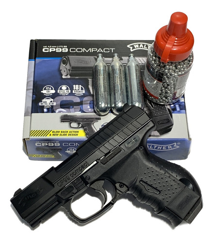 Pistola Co2 Walther Cp99 Blowback + Balines + Gas