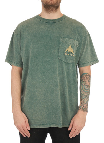 Remera Burton Hombre Dye Pocket Manga Corta