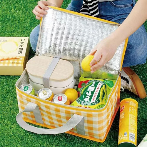 2pzs Bolsa De Picnic Aislada Reutilizable Gran Capacidad