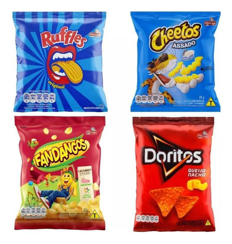 Elma Chips Salgadinho Doritos + Fandangos + Cheetos-180un