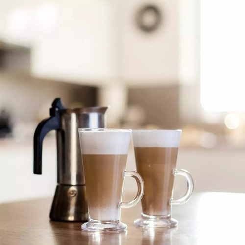 Jarro Café Capuchino Taza Vidrio Mug 285 Ml /submarino X 3