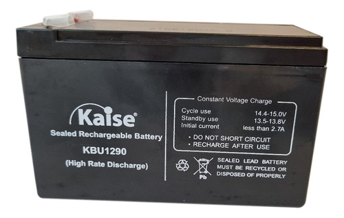Bateria De Gel Kaise 12v Y 9 Amp Conector F2 Ups Alarmas