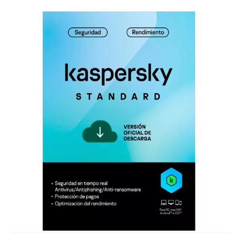 Licencia Original Kaspersky Antivirus 1 Pc 1 Año Standard