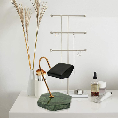Expositor For Reloj, Base De Mármol Natural Verde, Soporte