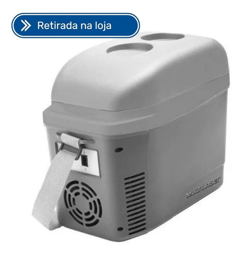 Mini Geladeira Cooler 7l Cinza Fosco 12v Multilaser Tv013