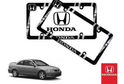 Par Porta Placas Honda Civic Coupe 1.7 2005 Original